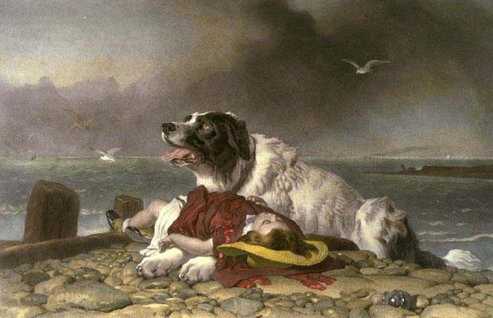 Sir edwin henry landseer,R.A. Saved oil painting picture